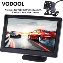 VODOOL 5 pollici TFT LCD Car Rear View Monitor di Visione Notturna Impermeabile Telecamera di Retromarcia di Backup Telecamera per la Retromarcia Auto di Qualità Monitor
