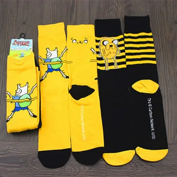 

Spring and autumn winter combed cotton cartoon comic series adventure live treasure cartoon tube anime men and women cotton sock