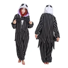 Новинка пижамы Санта Клаус аниме Джек Скеллингтон Скелет взрослых пижамы Onesie зимняя одежда для сна для женщин домашняя одежда