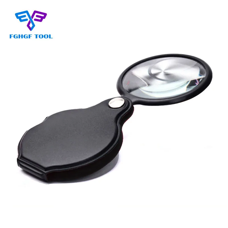 

FGHGF Mini 5x45mm Loupe Pocket Ultra-thin Portable Folding Magnifier Elderly Newspaper Reading Handheld Magnifying Glass