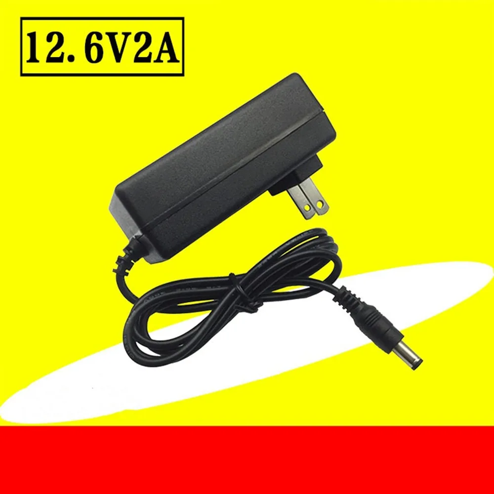 18650 зарядное устройство для литиевых батарей 12,6 V 2A 12,6 V 1A EU US Plug DC 5,5 мм* 2,1 мм 100-220V литиевая литий-ионная батарея настенное зарядное устройство 1 м