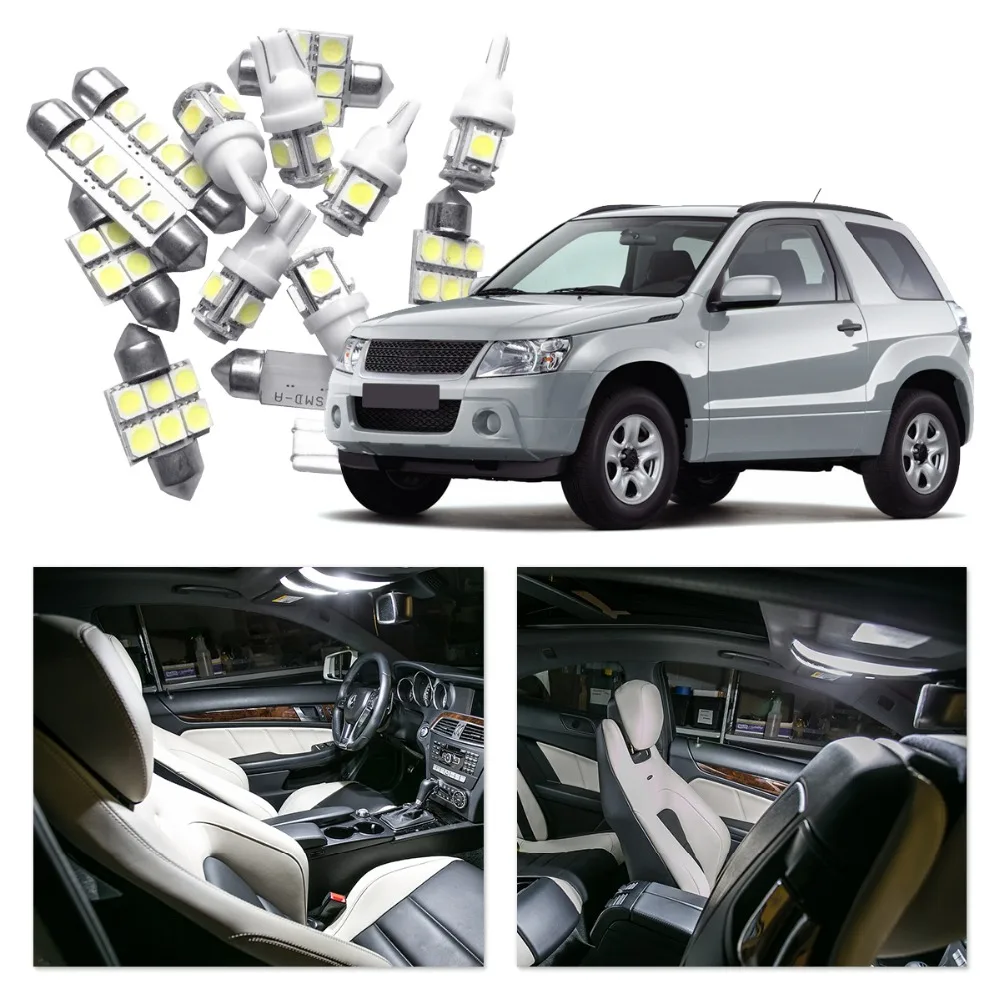 JGAUT For Suzuki Grand Vitara 2006 2013 White Red Blue Interior Package