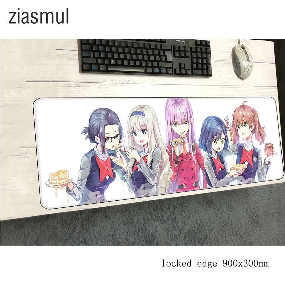 Коврик для мыши darling in the franxx игровой коврик 900x300x3 мм большой Рождественский