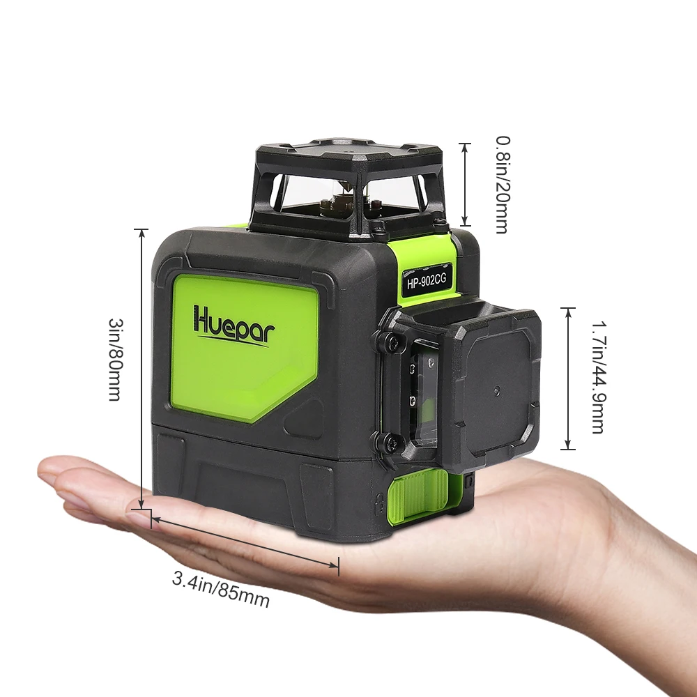 US $100.49 Huepar Self Leveling Professional Green Beam Cross Line Laser 360 Degree Coverage Horizontal And Vertical Line With Pulse Modes