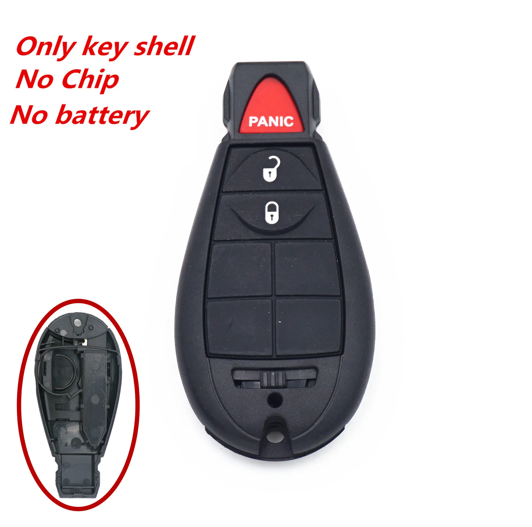 

WFMJ 3 Buttons Remote Smart Key Case Shell Fob For 2009 2009 2010 Dodge Ram Journey Grand Carvan Durango Challenger Charger