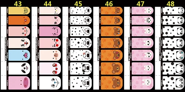 6 стилей/набор обертывания для Ногтей Полное покрытие клейкие наклейки для дизайна ногтей наклейки для ногтей декоративные аксессуары для ногтей 14 типсов - Цвет: 43-48