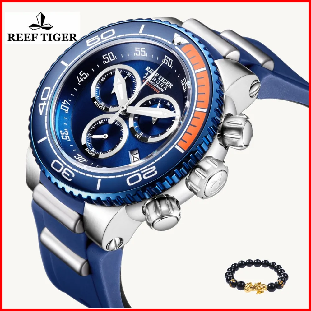 

Reef Tiger/RT Brand Luxury Sport Watches Men Fashion Military Stainless Steel Waterproof Quartz Watch Relogio Masculino RGA3168