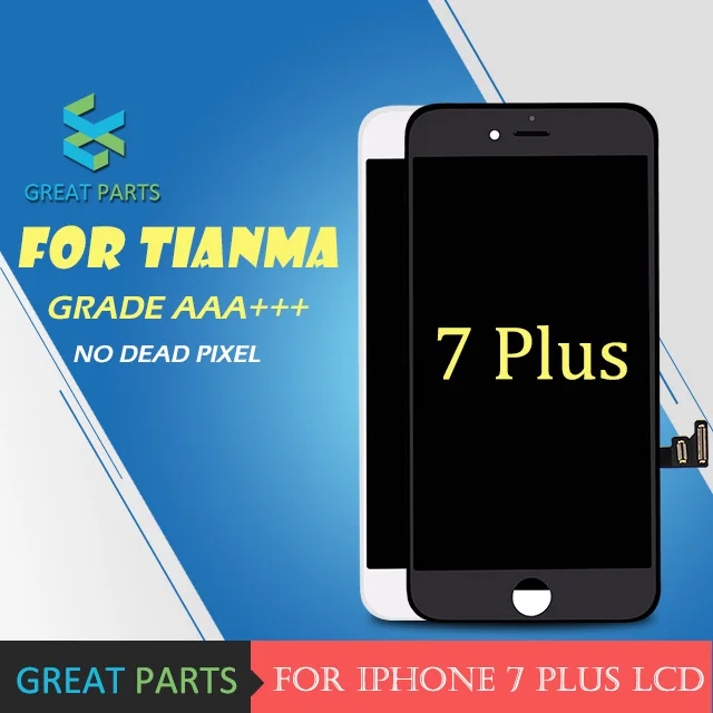 

GREAT PARTS 5PCS For tianma Quality Grade AAA Screen With 3D Touch Digitizer Display Assembly Replacement For iPhone 7 Plus