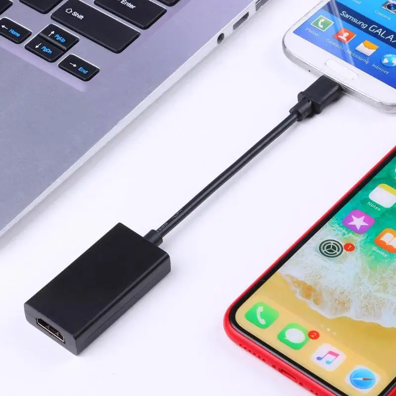 Кабель адаптер с Micro USB папа на HDMI мама 5 контактным Мама 11pin папа| |