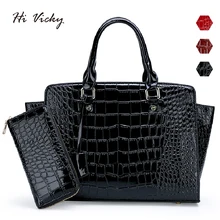 2 Sets New Famous Designer Brand Luxury Women Patent Leather Handbags Fashion Tote Quality Trapeze Purse Clutches Bolsa Feminina 2 Sets New Famous Designer Brand Luxury Women Patent Leather Handbags Fashion Tote Quality Trapeze Purse Clutches Bolsa Feminina