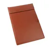 A4 A5 A6 Clipboards w/Pen Holder PU Leather Magnetic File Paper Profile Clip Board Writing Tablet Pad Mat (black brown red) ► Photo 2/6