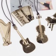 3 шт. взрыв Бизнес подарки 6 Изысканный музыкальный инструмент металлический ремешок творческих закладки