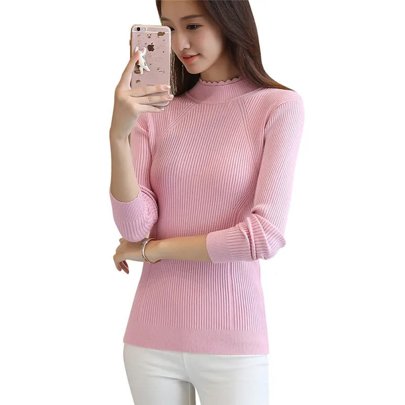 

Cashmere Sweater Lace Collar Women Autumn Pullovers Basic Knitted Sweater Women Slim Knit Coat Female Blouse Winter Knitwear