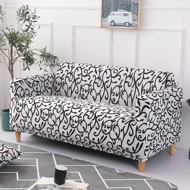 1PC Stripe Sofa Cover Set Elastic Couch Cover Sofa Covers for Living Room Pets cubre sofa L shape Chair Cover 1/2/3/4-Seater - Цвет: Pattern 10