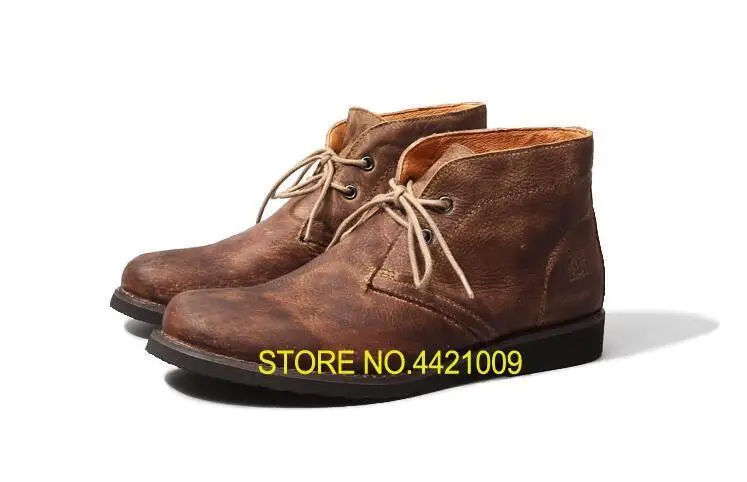 

Martin Boots Men's Casual Shoes Genuine Leather Lace Up Antique Finish Vintage High Top Casual Shoes Formal Business Ankle Boots