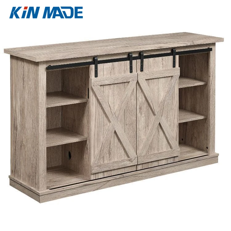 Kinmade Wooden Cabinet Sliding Barn Door Hardware Mini Kinmade Wooden Cabinet Sliding Barn Door Hardware Mini Track Kit Diy Tv Stand Console