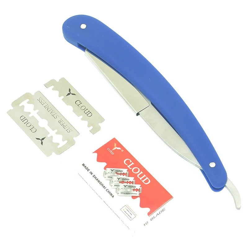 

Men Shaving Salon Barber Hair Razors&Blades 3 Colors Folding Shaving Knifes Stainless Steel Eyebrow Straight Razor Holder HC0014
