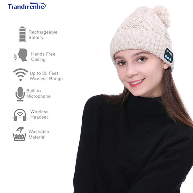 Tiandirenhe Беспроводная Bluetooth Крышка умная музыкальная гарнитура шляпа с мягким