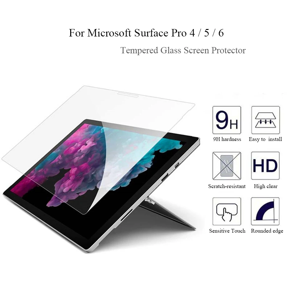 Для microsoft Surface Pro 6 Закаленное стекло пленка для Surface Pro 4 5 6 12,3 ''планшетный ПК Взрывозащищенная защита экрана