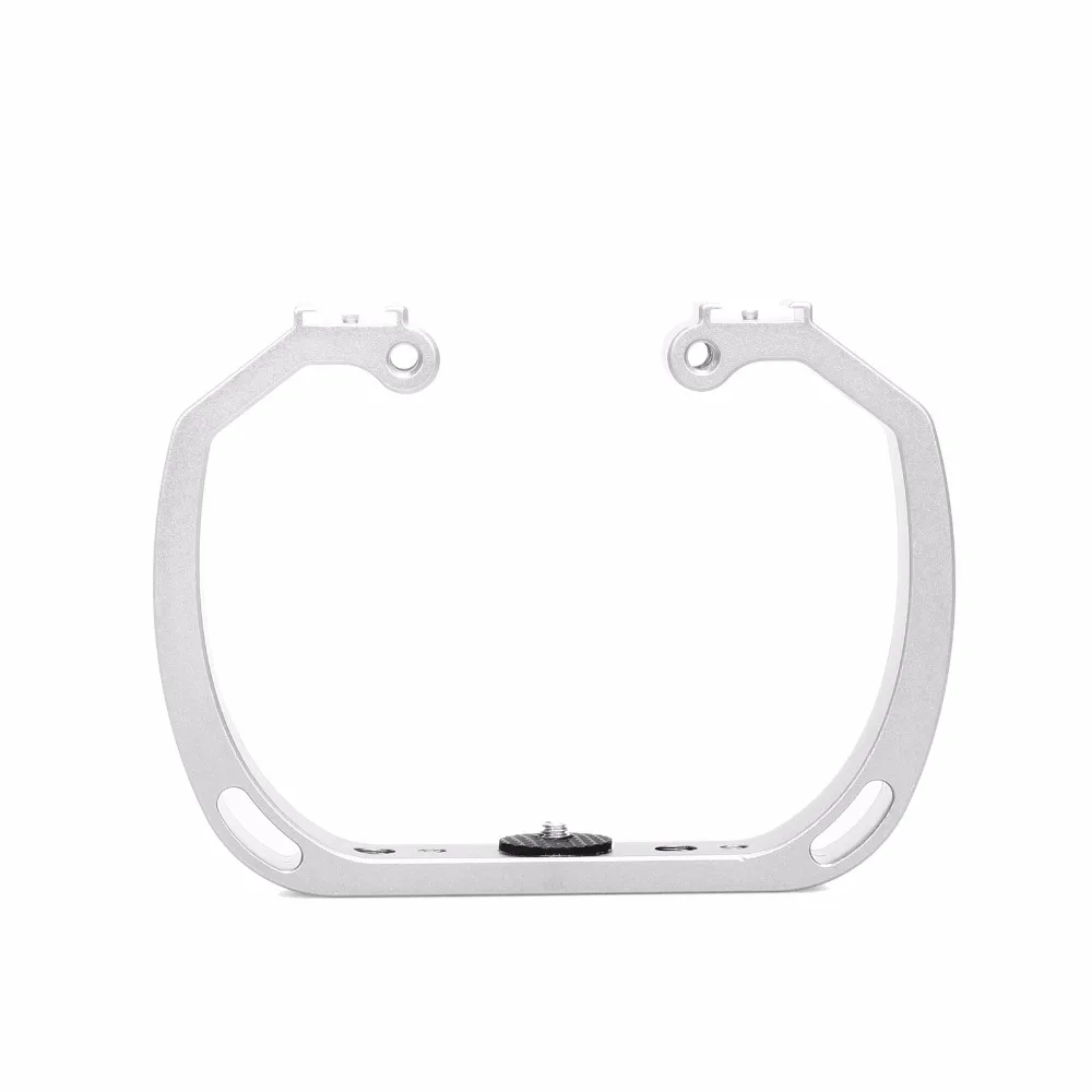 Diving Underwater Aluminum Selfie Monopod Mount Double-Arm Tray Handheld For Gopor Action Camera Holder (8)