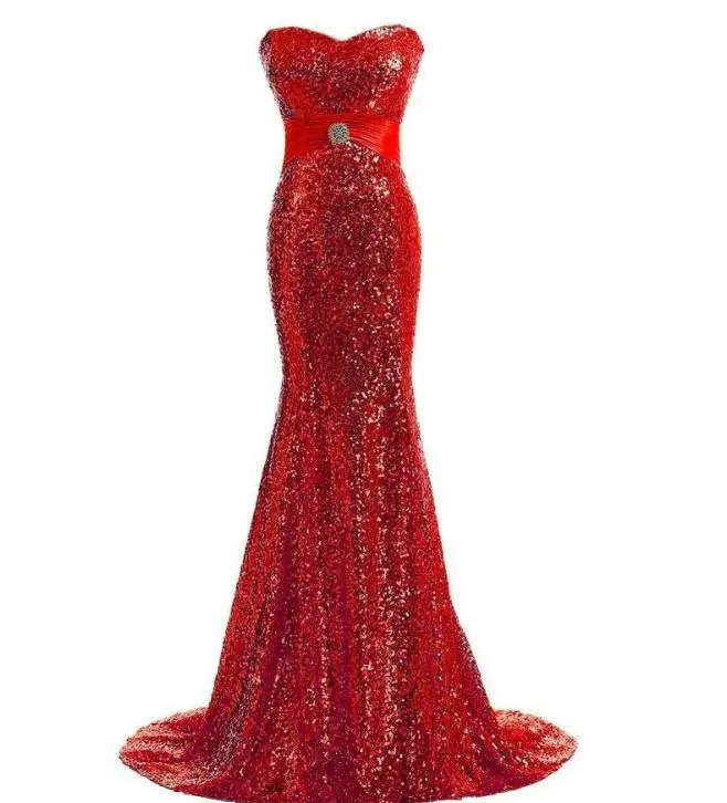 VENSANAC 2018 Crystals Pleat Sash Strapless Long Mermaid Evening Dresses Sequined Sweep Train Party Prom Gowns VENSANAC 2018 Crystals Pleat Sash Strapless Long Mermaid Evening Dresses Sequined Sweep Train Party Prom Gowns