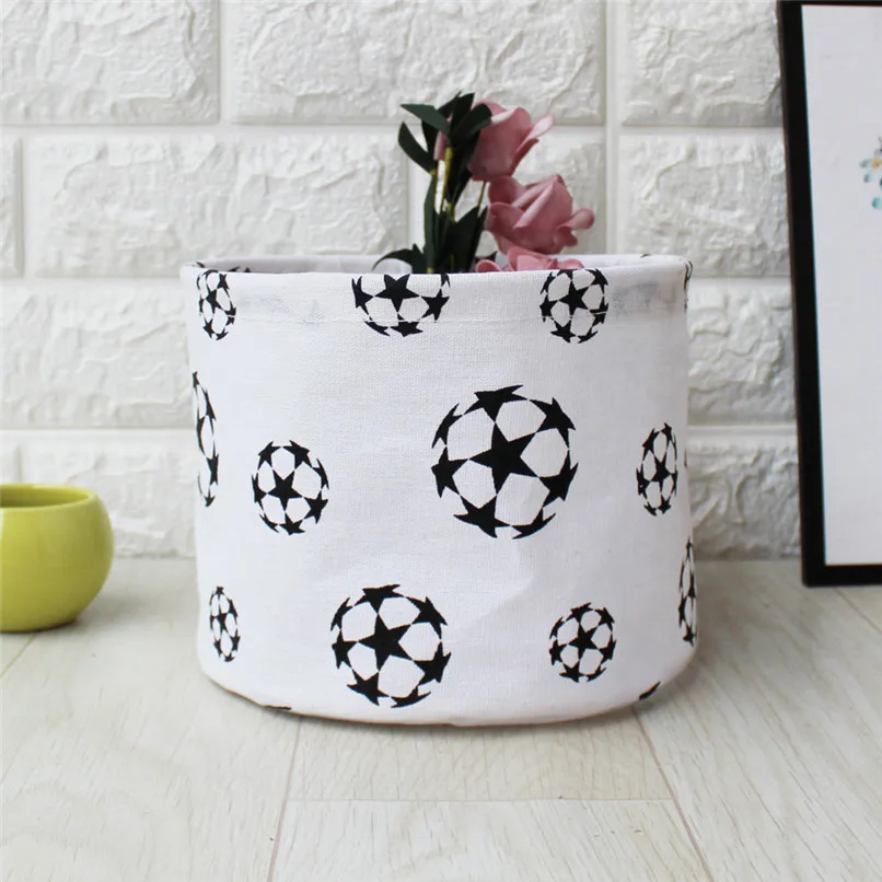 Foldable 11 Colors Storage Baskets Cartoon Printed Desktop Canvas Storage Basket For Your Crafts &Jewelery Wholesale AU10#F (11)