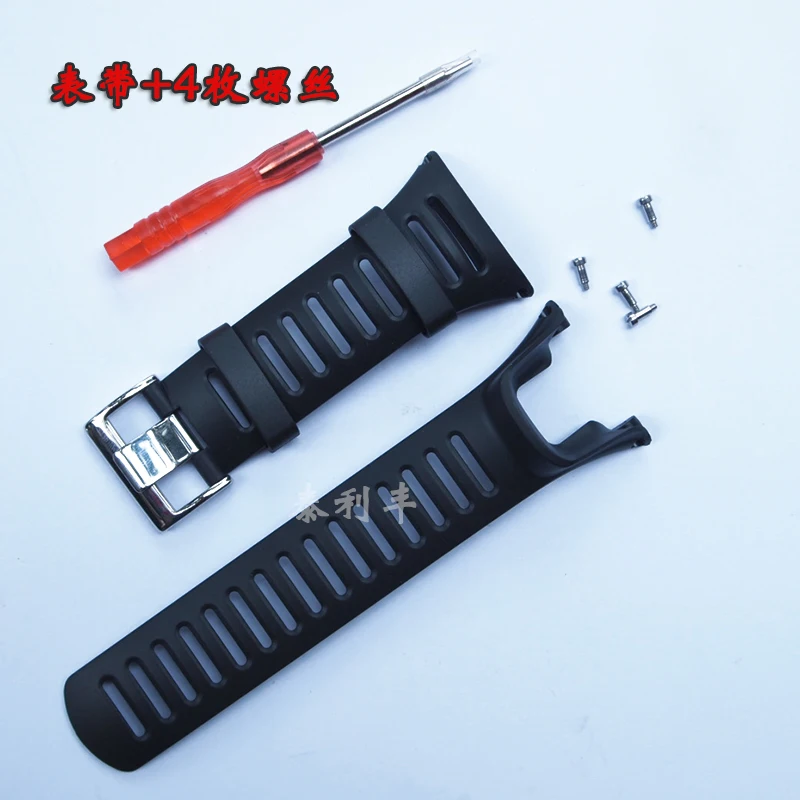 

Replacement FOR SUUNTO Ambit 2R 2Sport 3run 3Sport Watch Waterproof PU Strap Watchband + 4piecescrew