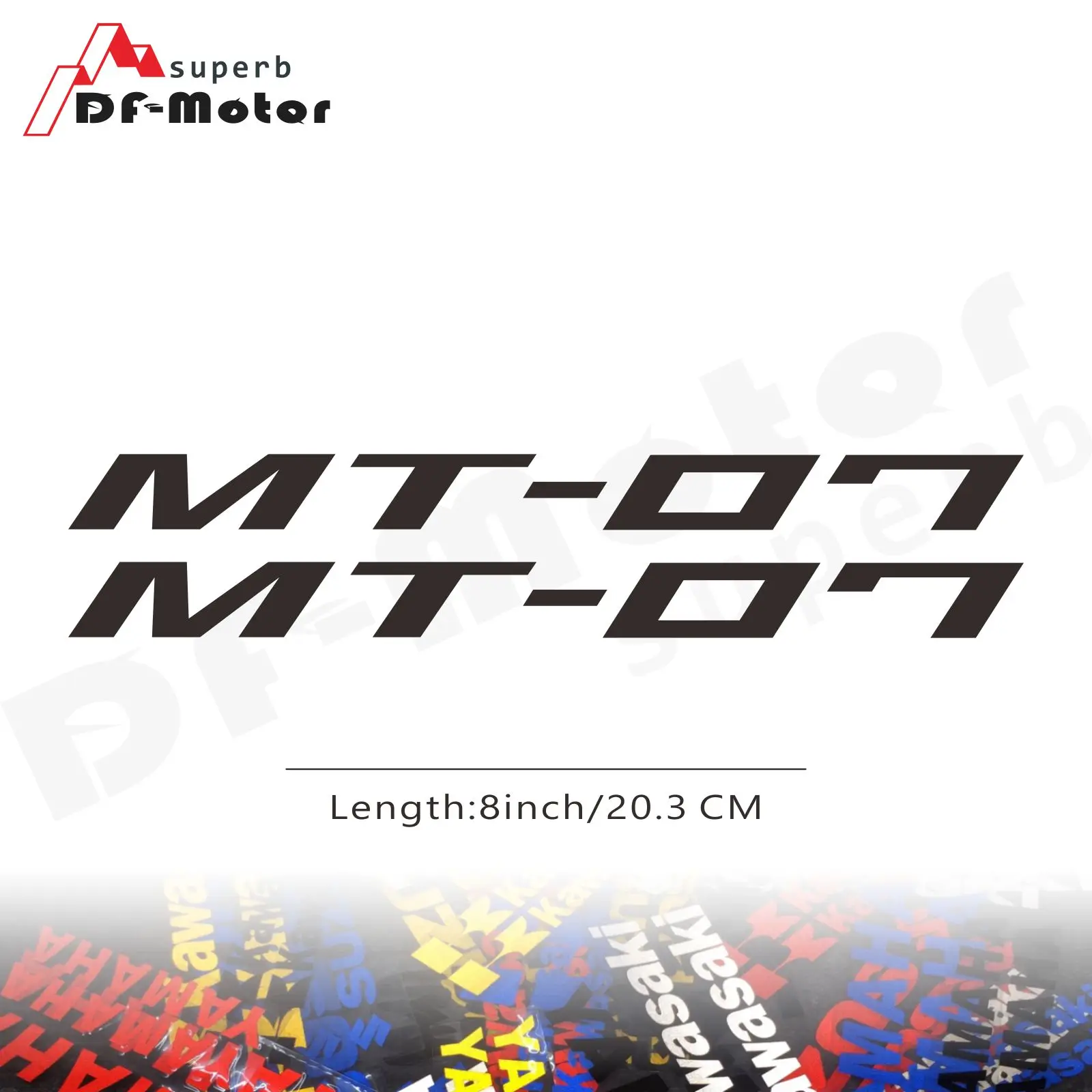 

8Inch Reflective Sticker Decal Motorcycle Car Sticker Wheels Fairing Helmet Sticker Decal For Yamaha MT-07 MT 07 MT07