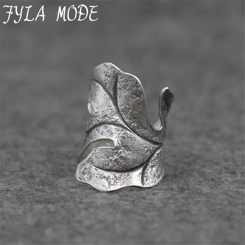 

Fyla Mode 925 Sterling Silver Rings For Women Simple Tree Leaves Open Ring Hypoallergenic Sterling Silver Jewelry Wholesale