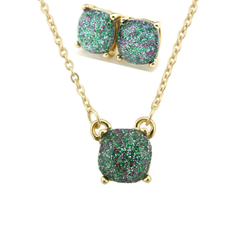 Женский комплект из колье и серёг с опалом|earrings set for women|necklace earring setbrand jewelry sets |