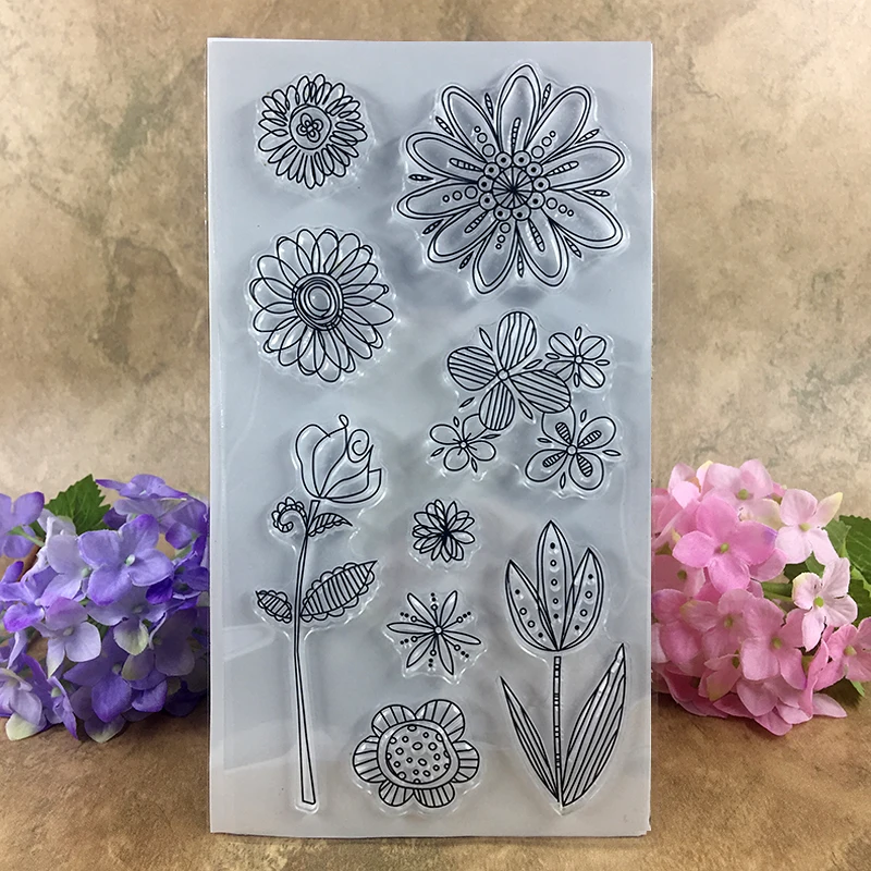 Various Cute Flowers Clear Stamps Scrapbook DIY photo cards account