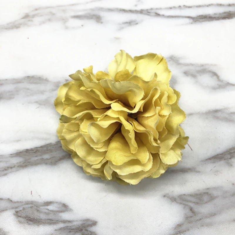 Йоромер, 5 шт., шелковая гвоздика, искусственные цветы для дома, ромашка, свадебный букет, аксессуары для запястья, свадебное украшение автомобиля - Цвет: Lemon yellow