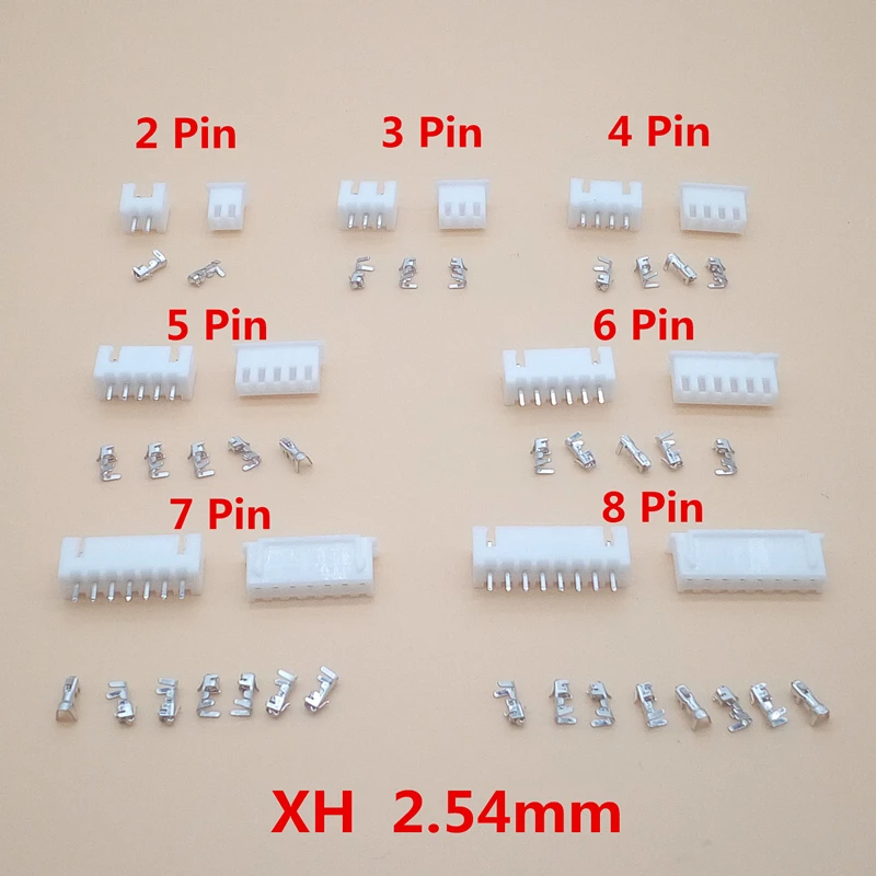 20 комплектов XH 2,54 мм 2/3/4/5/6/7/8/9/10/12pin JST разъем штекер, женский, щипцы