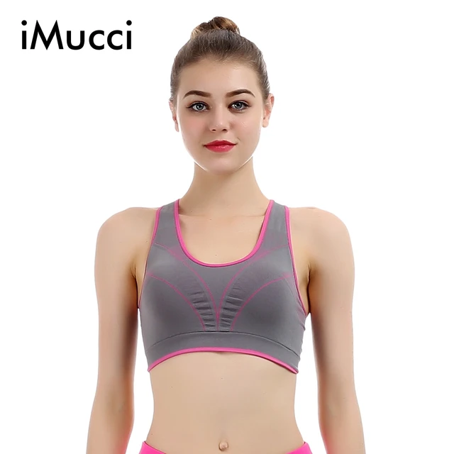 iMucci Ballet Racer back Bra Women Dance Traing Bras Comfortable Gymnastic Leotards Dancing Top