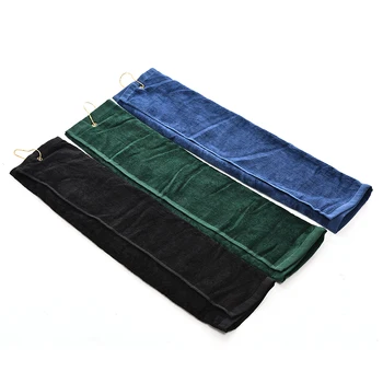 

40*60cm Cotton Comfortable Golf Towel Sport Hand Towel With Mental Hook Quick Dry Towels 3Colors