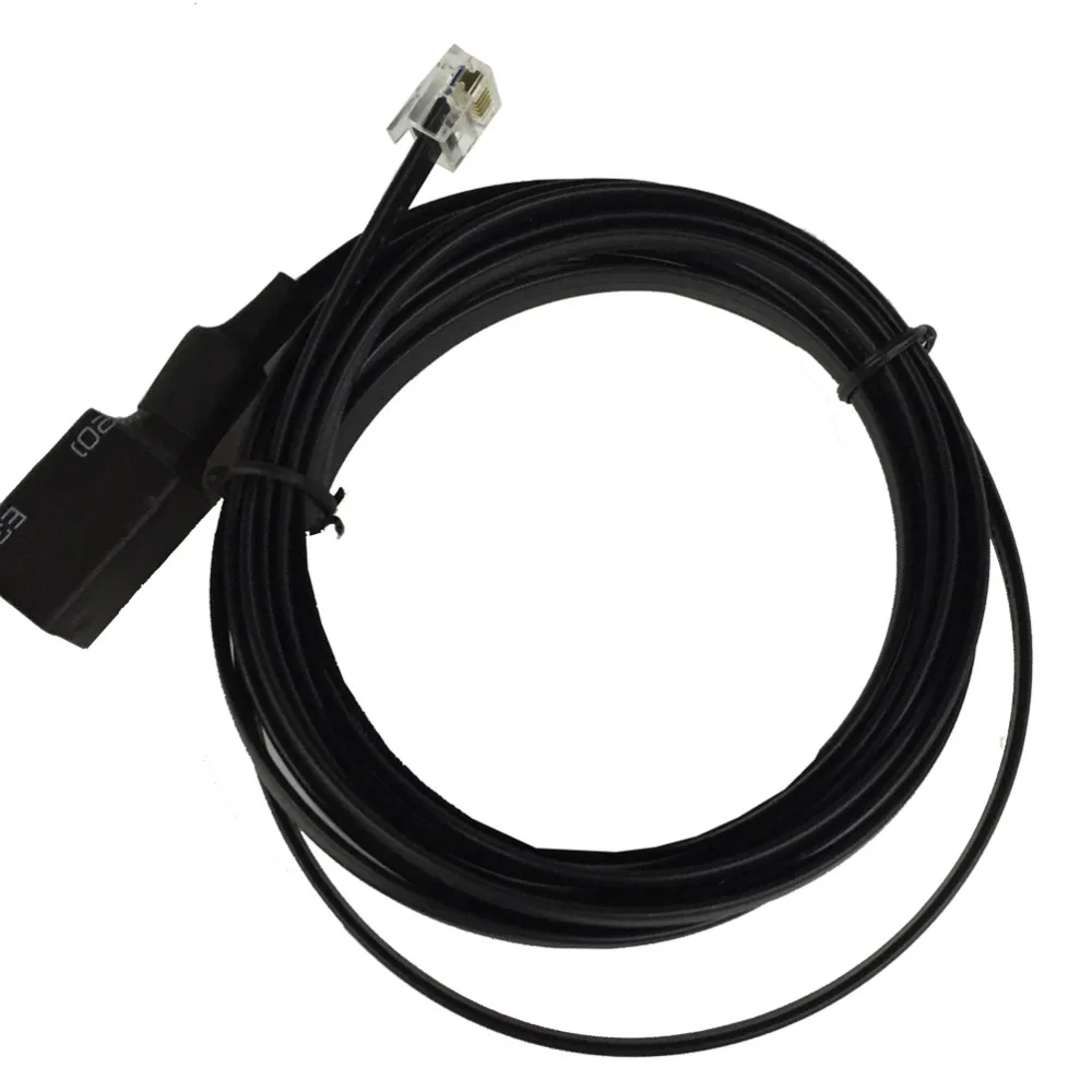 6 Pin Removable Separation Handheld Mic Extension Cable Cord for Yaesu