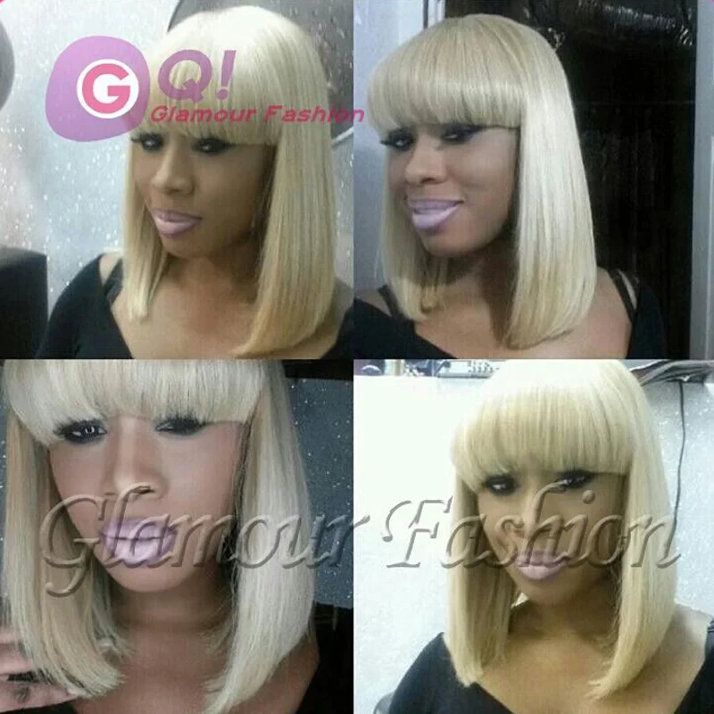 platinum blonde and black wig