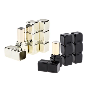 

3 Pcs Shiny Embossing Empty Lipstick Tubes Lip Balm Tube Storage Container