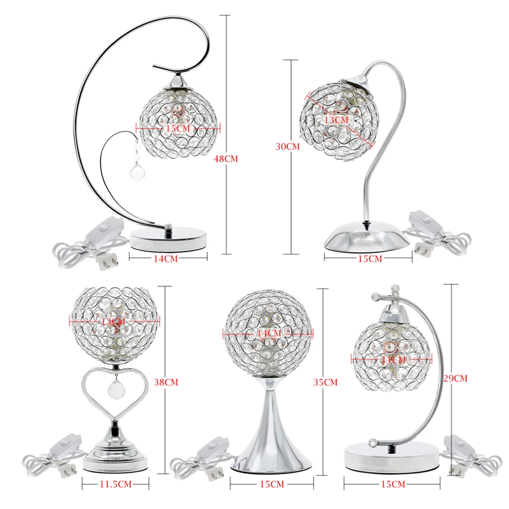 Современная Хрустальная настольная лампа, Ночной светильник, украшение для спальни, настольная лампа, lamparas de mesa para el dormitorio abajur para quarto