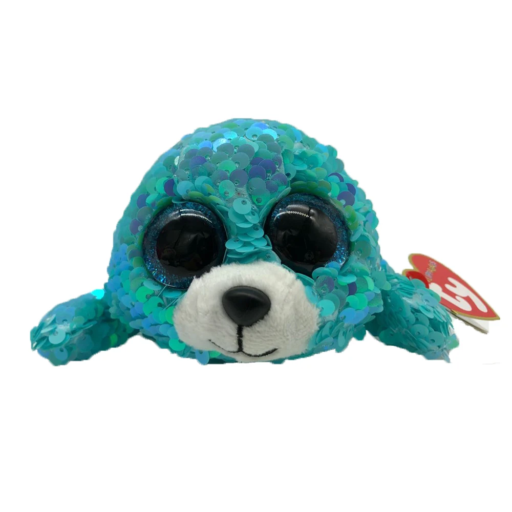 Buy Pyoopeo Ty Sequins Flippables 6" 15cm Waves the Blue Seal Plush Regular