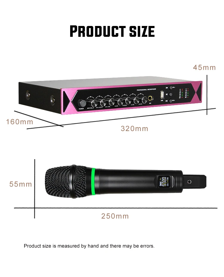 K7 UHF Bluetooth Wireless microphone System Echo