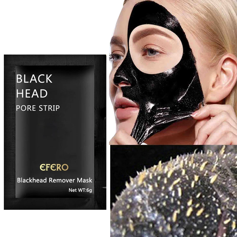 

5Pack Black Mask for Face Nose Blackhead Mask Remover Blackhead Peel Off Mask Black Mud Pore Strip Cleanser Anti Acne Skin Care