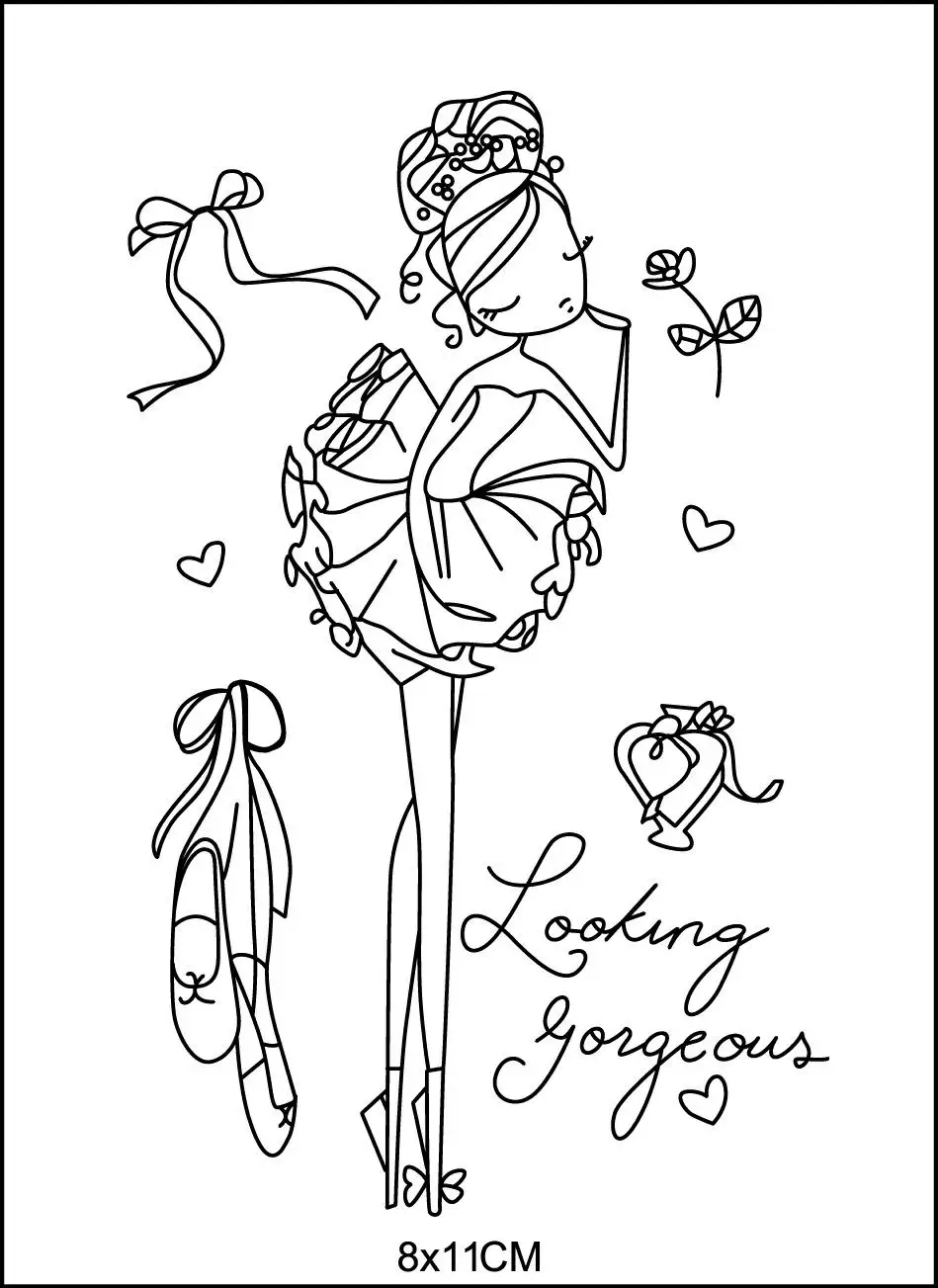 Girl stamp Clear Stamp for Scrapbooking Transparent Silicone Rubber DIY