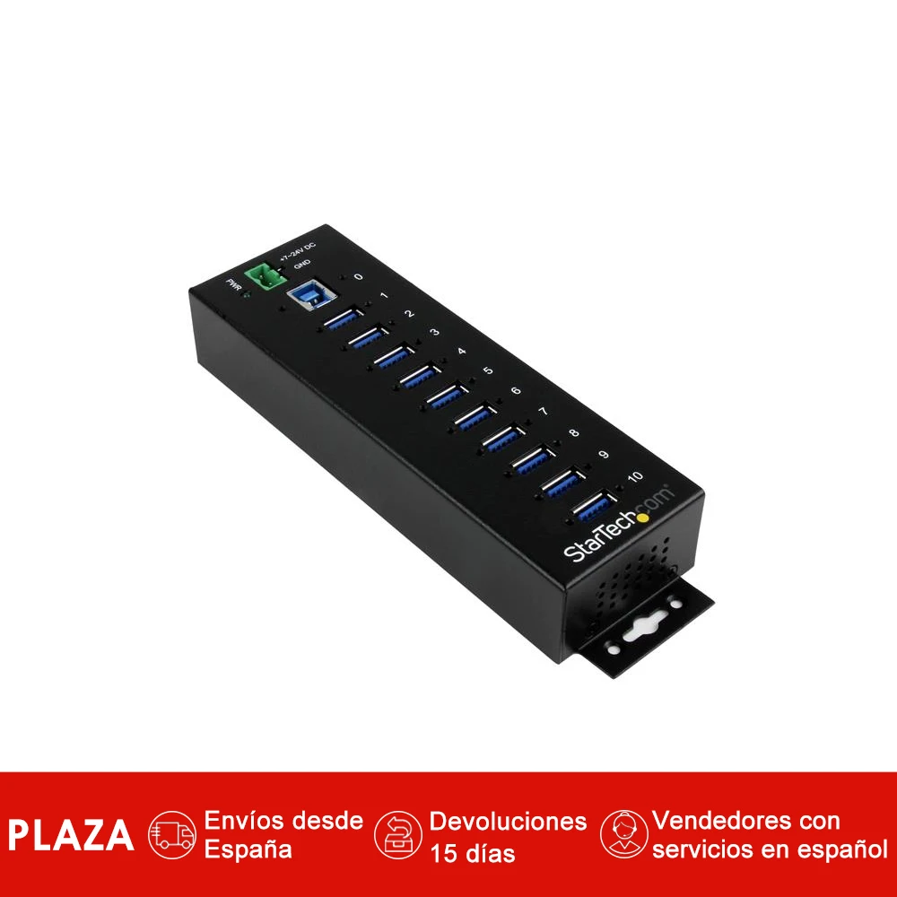 

StarTech.com ST1030USBM, USB 3.0 (3.1 Gen 1) Type-B, USB 3.0 (3.1 Gen 1) Type-A, 5000 Mbit/s, Negro, Acero, Poder