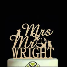 Персональный Mr and Mrs топперы на свадебный торт Топпер с собаками якорь на заказ фамилия торт флаг свадебный душ торт Топпер