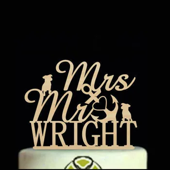 

Personalized Mr and Mrs Cake Topper Wedding Cake Topper With Dogs Anchor Custom Last Name Cake Flag Bridal Shower Cake Topper
