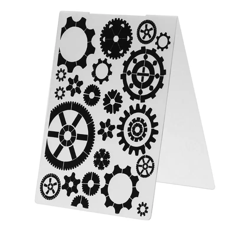 

Gear Plastic Embossing Folder Template For Scrapbook DIY Album Card Tool Template Craft Stamp Mold