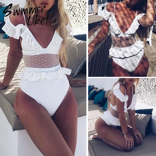 {Excellent|Wonderfull|Very Good|Very Recommended} Ruffled bikinis 2018 mujer White mesh swimsuit sexy bodysuit Push up one-piece suits Solid swimwear bathing suit women monokini Special Offers {Excellent|Wonderfull|Very Good|Very Recommended} Ruffled bikinis 2018 mujer White mesh swimsuit sexy bodysuit Push up one-piece suits Solid swimwear bathing suit women monokini Special Offers
