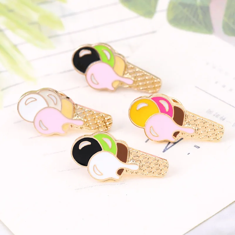 

Creative Cartoon Ice Cream Metal Brooches for Women Cute Fashion Enamel Pin Brooch Clothes Shirts Lapel Badges Jewelry Men Gift