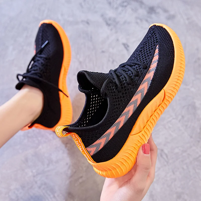 

2019 Summer Women Casual Shoes Platform Vulcanize Shoes White fahion Sneakers woman flat Lace-Up mesh Basket Femme Zapatos Mujer